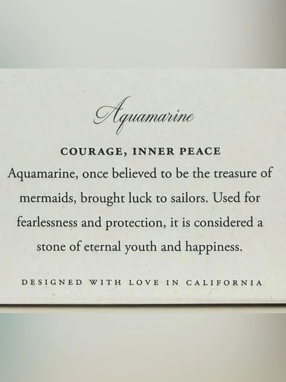Luna Norte Courage Gold Necklace with Aquamarine Charm and Moon Star Accents